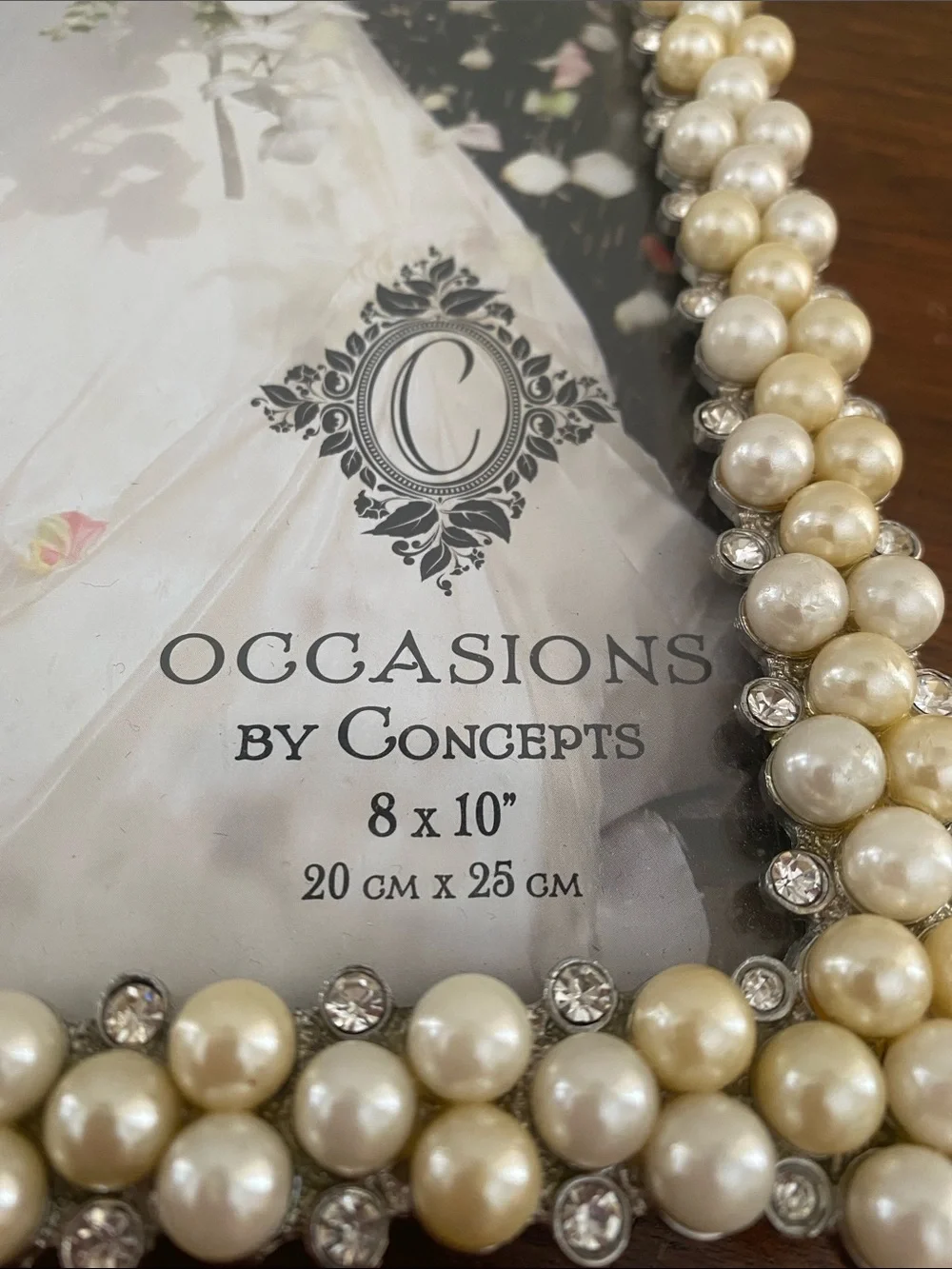 Pearl and Rhinestone Beaded 8x10 Frame